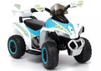 Vaikiškas keturratis Quad, 6 V, 3 km/h, 20 kg, baltas