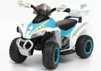 Vaikiškas keturratis Quad, 6 V, 3 km/h, 20 kg, baltas