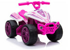Vaikiškas keturratis Quad, 6V, 1x35W, iki 3 km/h, baltas-rožinis