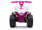 Vaikiškas keturratis Quad, 6V, 1x35W, iki 3 km/h, baltas-rožinis