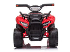 Vaikiškas keturratis Quad, 6V, 2 km/h, su muzikos skydeliu, raudonas