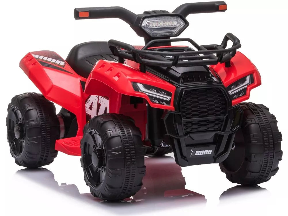 Vaikiškas keturratis Quad, 6V, 2 km/h, su muzikos skydeliu, raudonas