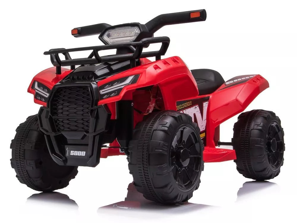 Vaikiškas keturratis Quad, 6V, 2 km/h, su muzikos skydeliu, raudonas