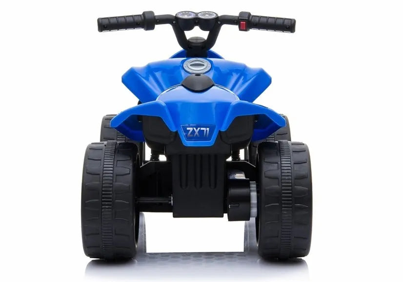 Vaikiškas keturratis Quad, 6V, su gumine juosta ant ratų, 30 kg apkrova, mėlynas
