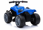 Vaikiškas keturratis Quad, 6V, su gumine juosta ant ratų, 30 kg apkrova, mėlynas