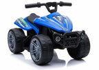 Vaikiškas keturratis Quad, 6V, su gumine juosta ant ratų, 30 kg apkrova, mėlynas