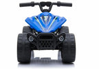 Vaikiškas keturratis Quad, 6V, su gumine juosta ant ratų, 30 kg apkrova, mėlynas