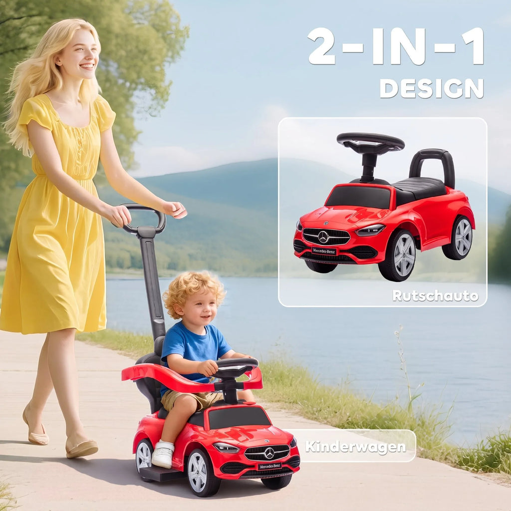 Automobiliuko dvi naudojimo formos: paspiriamas ir stumiamas