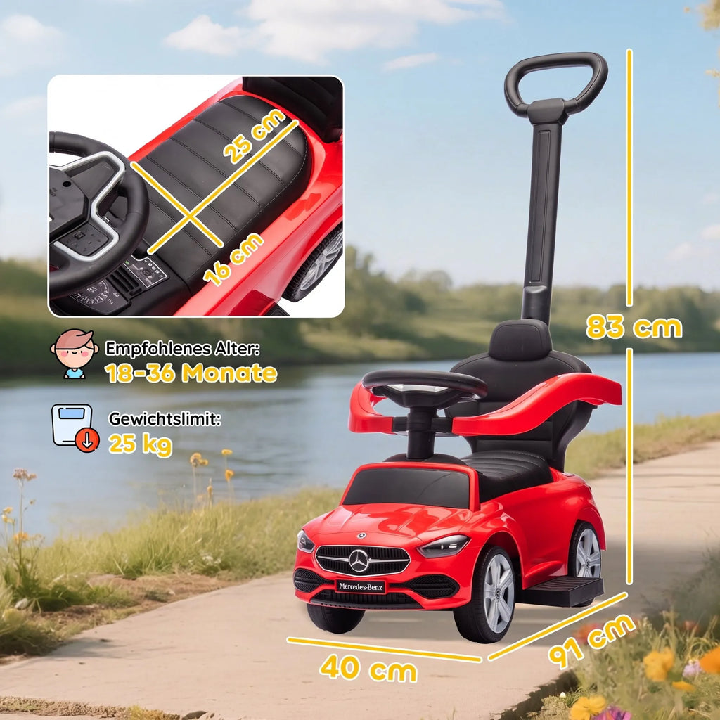 Vaikiško automobiliuko matmenų schema centimetrais