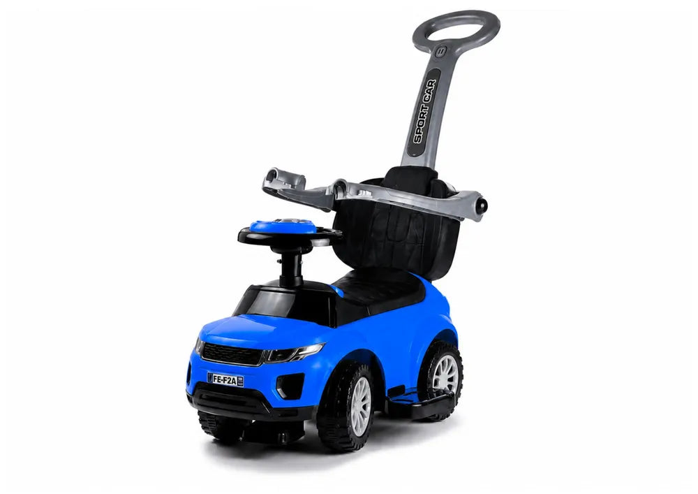 Vaikiškas paspiriamas automobilis, 12 m +, mėlynas