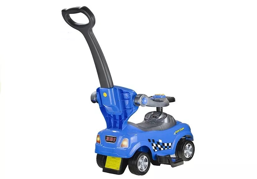 Vaikiškas paspiriamas automobilis, 33 × 66 × 35 cm, mėlynas