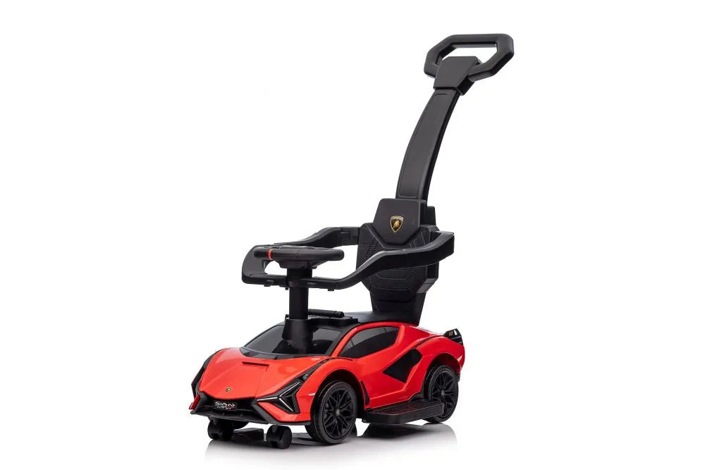 Vaikiškas paspiriamas automobilis Lamborghini Sián, raudonas