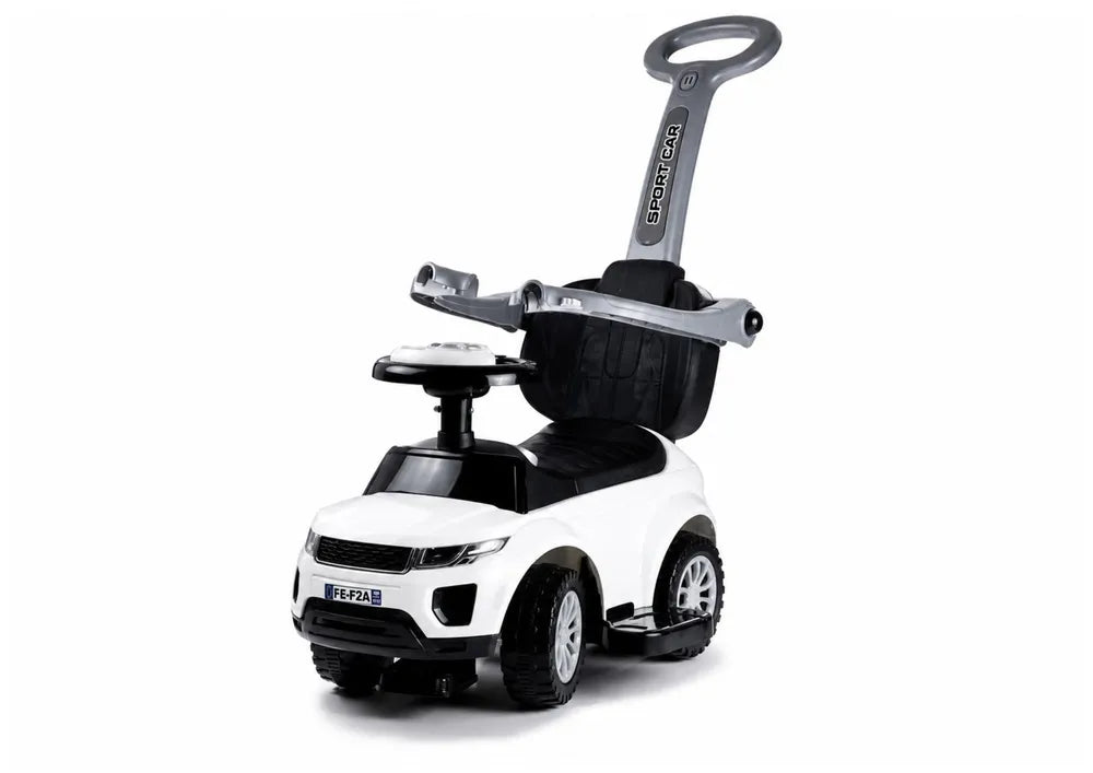 Vaikiškas paspiriamas automobilis Leantoys Range Rover Evoque, 12 m+, 65x33x40 cm, baltas