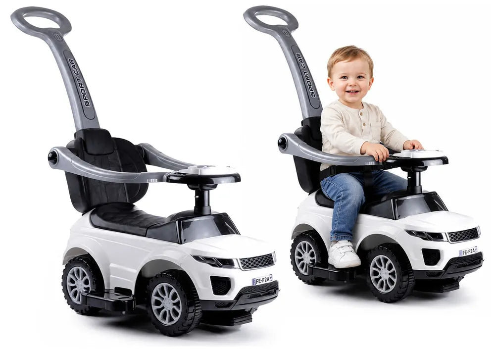 Vaikiškas paspiriamas automobilis Leantoys Range Rover Evoque, 12 m+, 65x33x40 cm, baltas