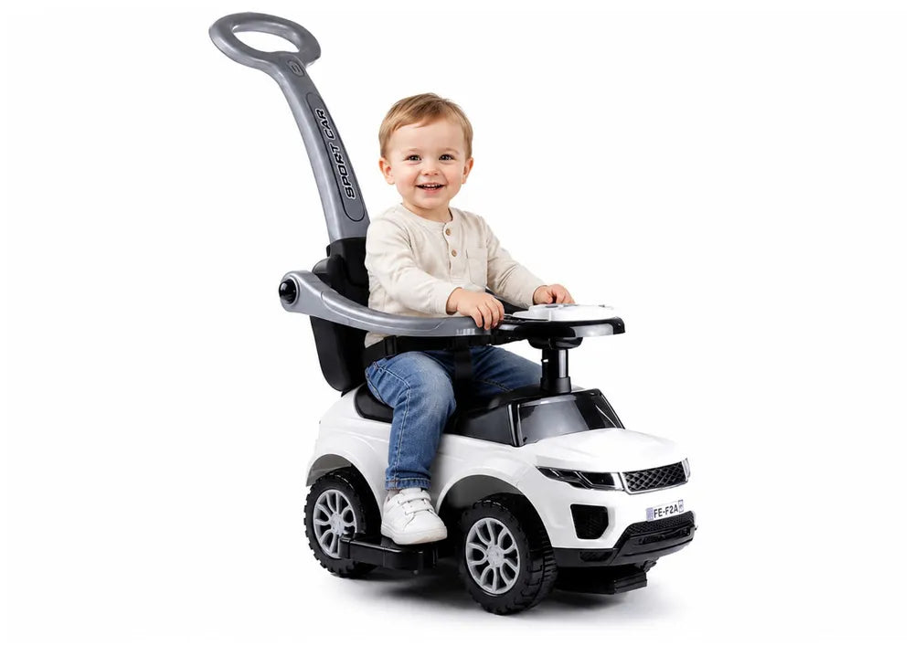 Vaikiškas paspiriamas automobilis Leantoys Range Rover Evoque, 12 m+, 65x33x40 cm, baltas