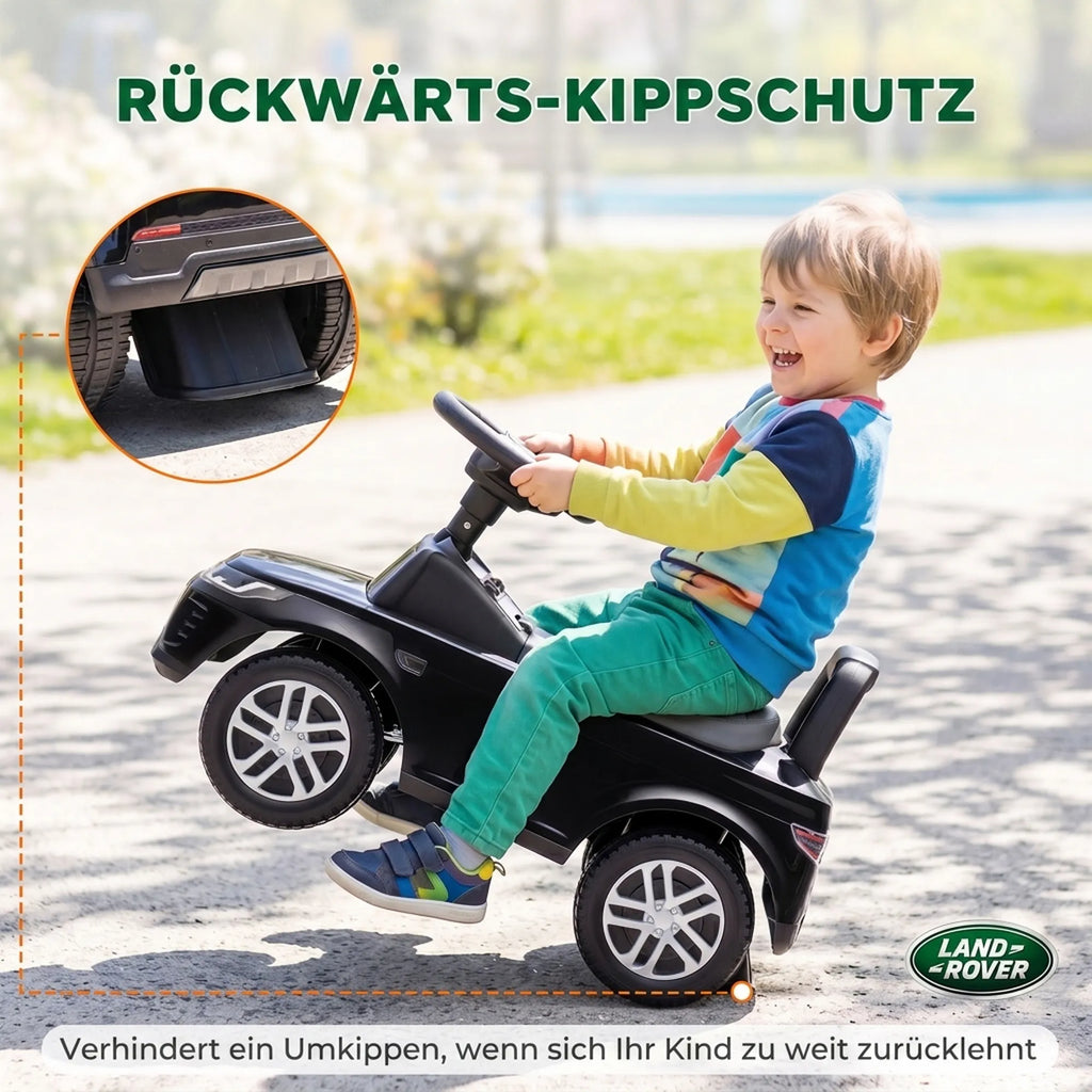 Vaikiškas paspirtukas Land Rover Discovery, juodas