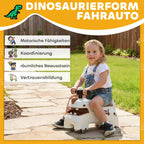 Vaikiškas paspirtukas-stumdukas Dinozauras, iki 25 kg, kreminės spalvos