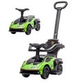 Vaikiškas paspirtukas-stumdukas Lamborghini 2-in-1, 18–36 mėn., žalias