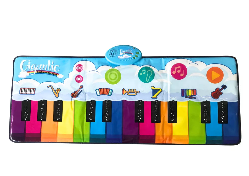 Vaikiškas pianino kilimėlis Zippy Mat, 24 klavišai, 120 × 46 cm, spalvotas