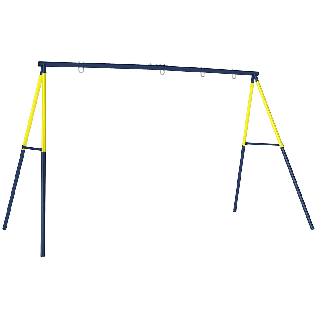 Vaikiškas sodo sūpynių stovas plieninis 260x160x178 cm mėlynas iki 150 kg