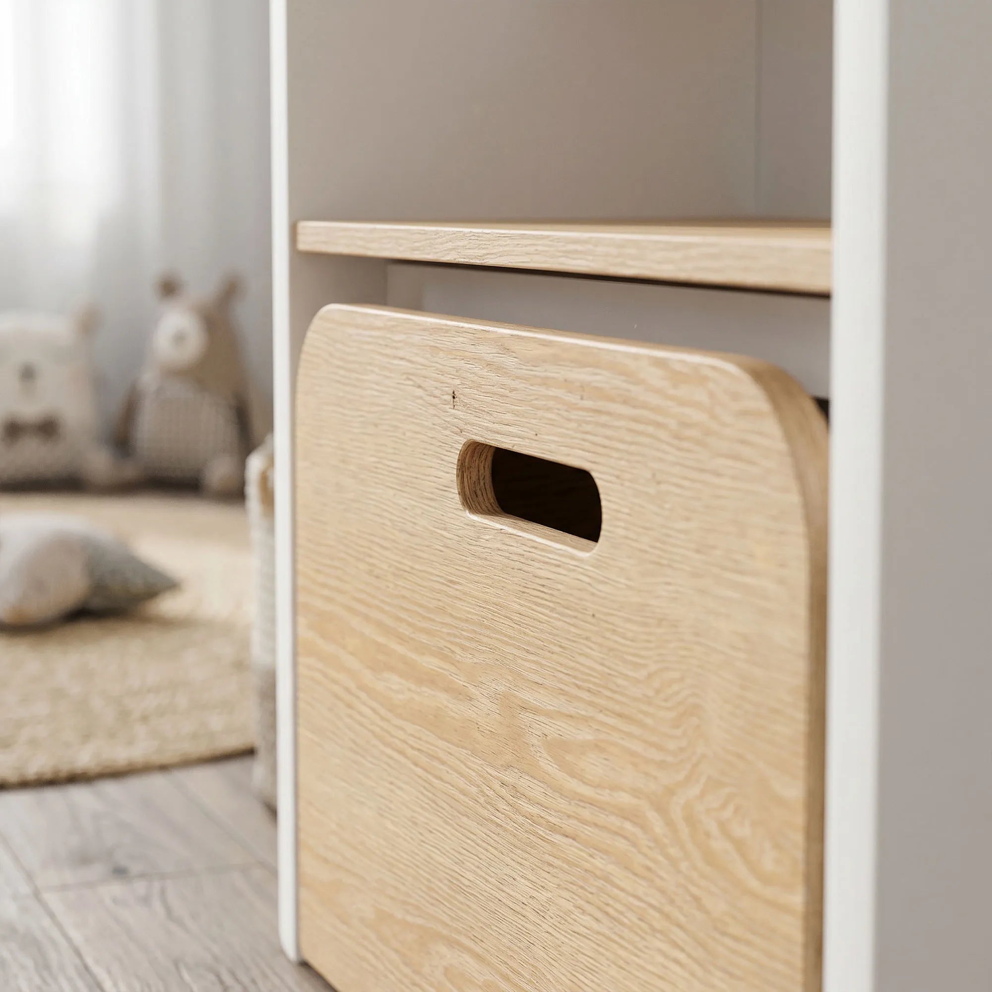 Vaikiškas staliukas su suolu 5-in-1, su lentyna, 3–8 metų vaikams, baltas