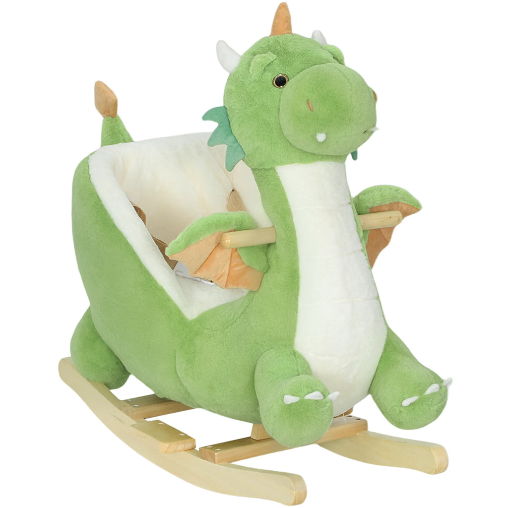 Vaikiškas supamas dinozauras su garsais, 12–36 mėn., žalias
