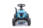 Vaikiškas traktorius New Holland su priekaba, 6 V, mėlynas