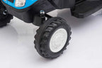 Vaikiškas traktorius New Holland su priekaba, 6 V, mėlynas