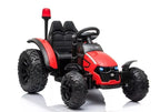 Vaikiškas traktorius su priekaba, 12 V, 2x45W, 3-7 km/h, raudonas