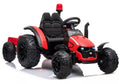 Vaikiškas traktorius su priekaba, 12 V, 2x45W, 3-7 km/h, raudonas
