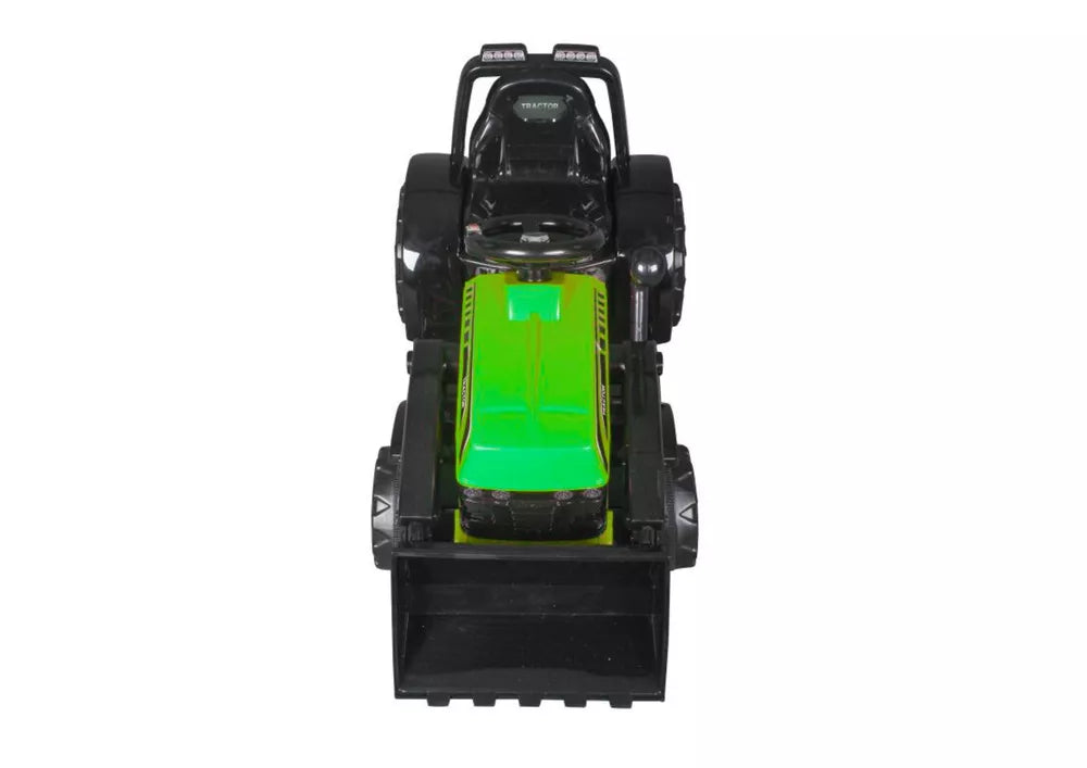 Vaikiškas traktorius su priekaba, 6V, 20 kg, baltas