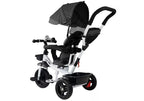 Vaikiškas triratis dviratis Leantoys, 6 m+, iki 25 kg, juodas