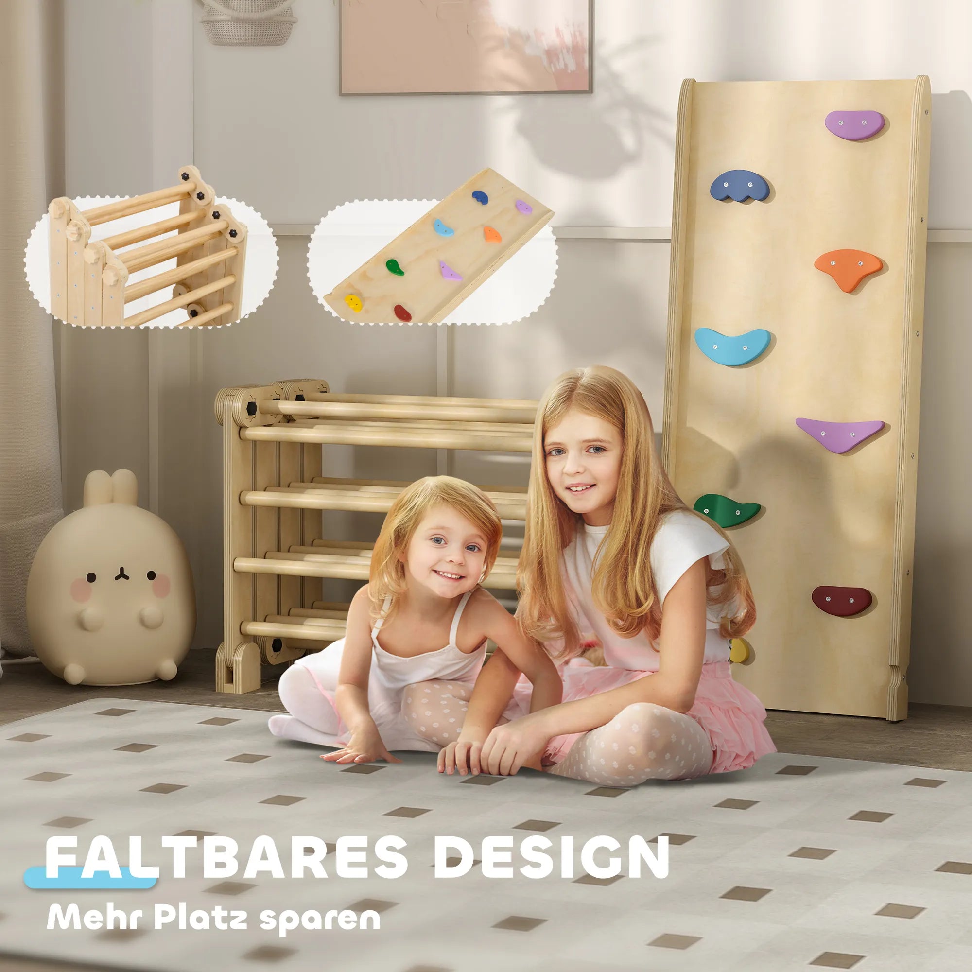 Vaikiškas žaidimų kompleksas Lykto 3-in-1, sulankstomas, 1,5-4 metų vaikams, daugiaspalvis