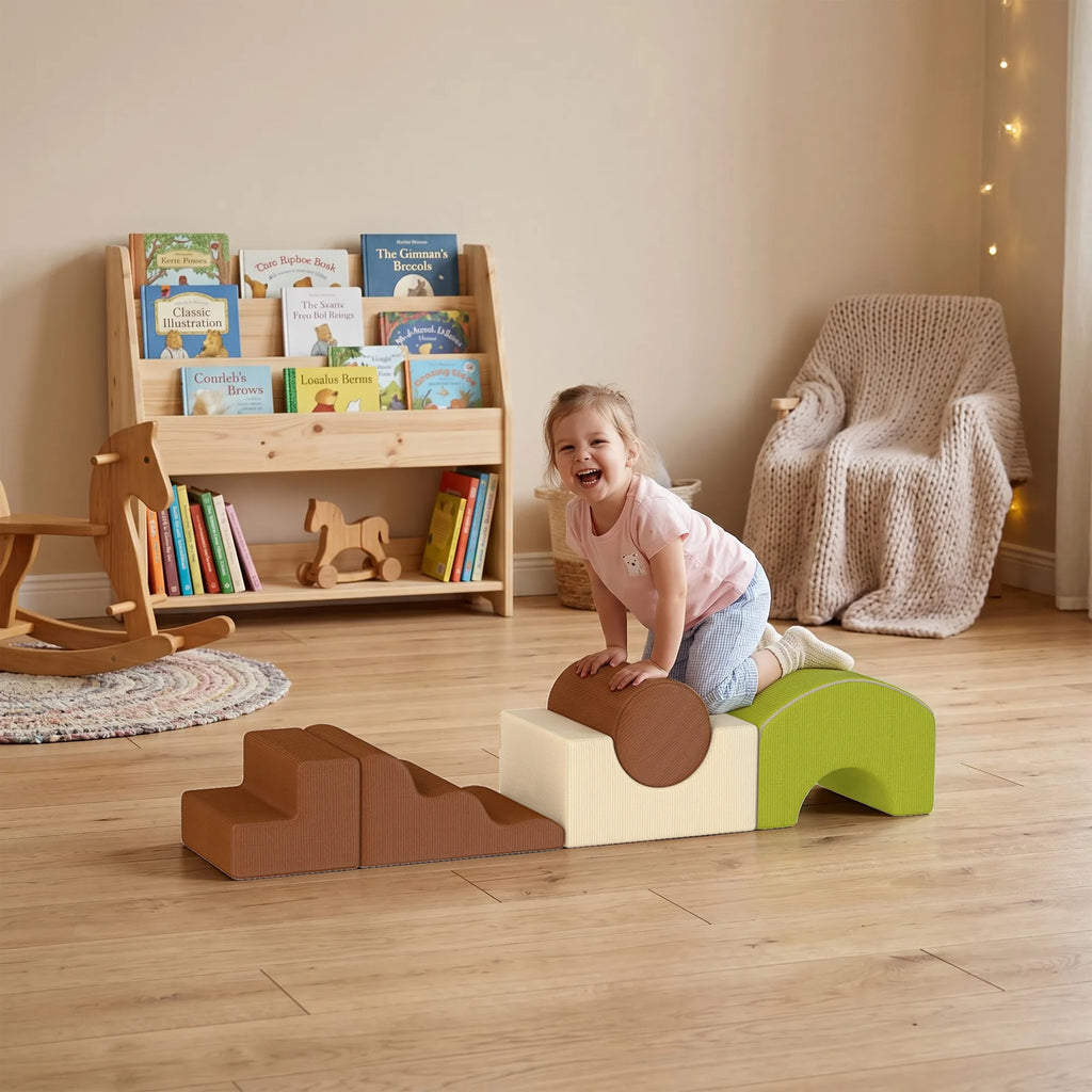 Vaikiški minkšti blokeliai 5 dalių 3–6 metų vaikams, spalvoti