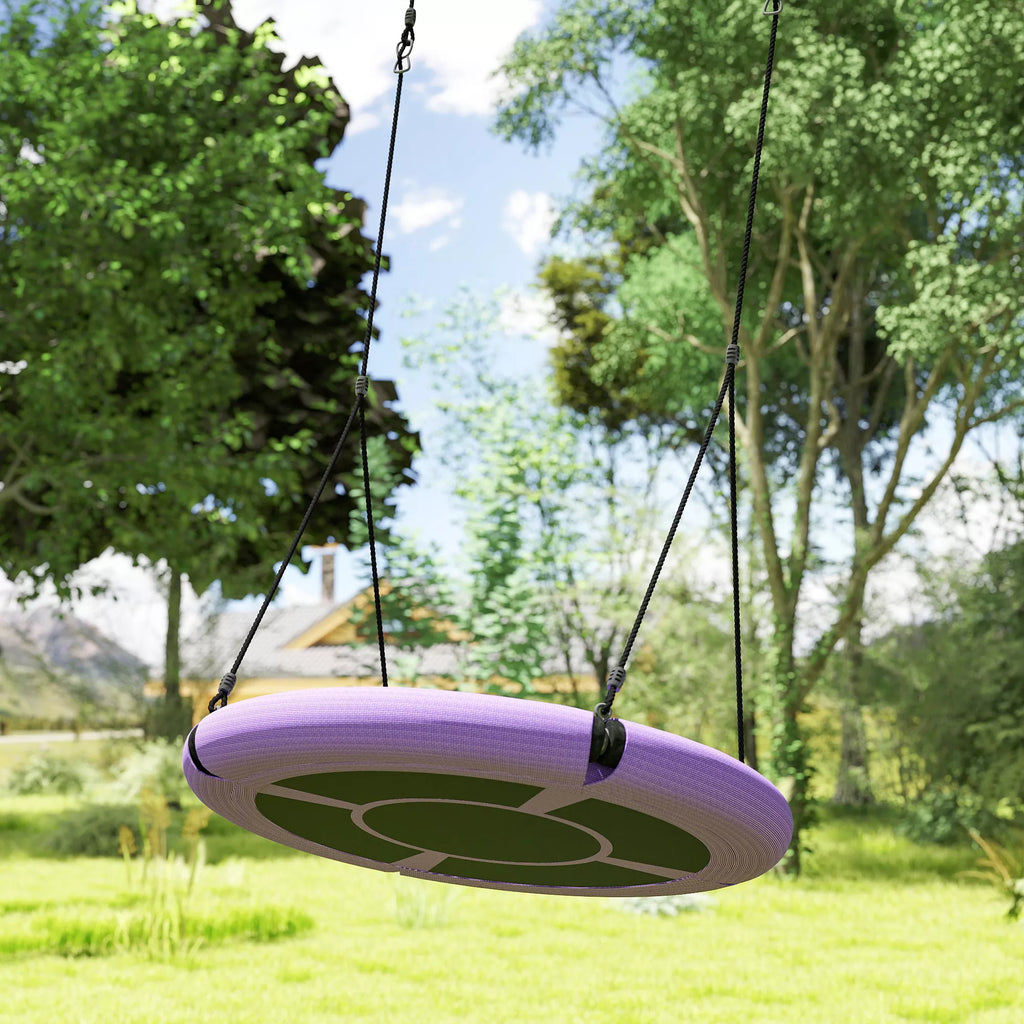 Vaikiškos sūpynės lizdas, 98 cm, iki 150 kg, 3–8 metų vaikams, violetinės