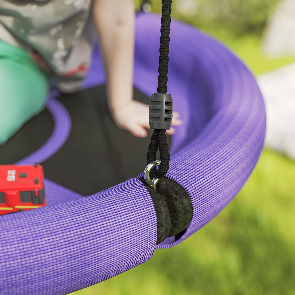 Vaikiškos sūpynės lizdas, 98 cm, iki 150 kg, 3–8 metų vaikams, violetinės
