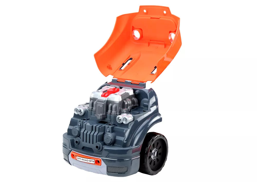 Vaikiškų dirbtuvių rinkinys Motor-Master, 40 × 43 × 34 cm, oranžinis