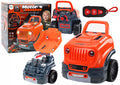 Vaikiškų dirbtuvių rinkinys Motor-Master, 40 × 43 × 34 cm, oranžinis