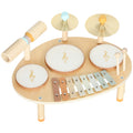 Vaikiškų muzikos instrumentų rinkinys 4-in-1 Montessori medinis