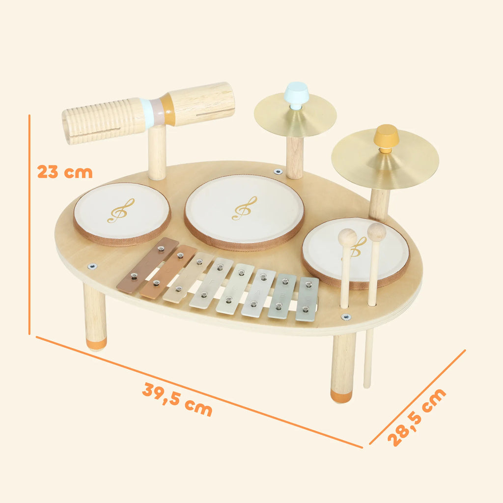 Vaikiškų muzikos instrumentų rinkinys 4-in-1 Montessori medinis
