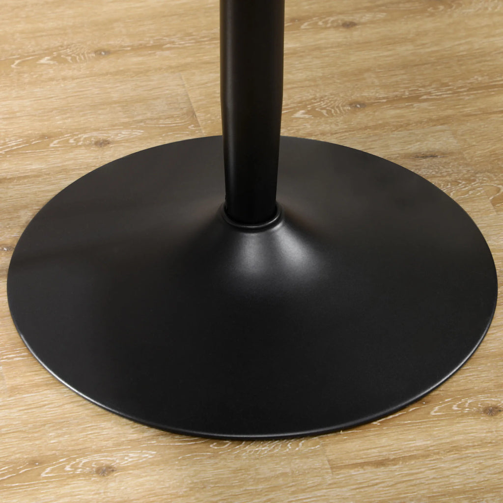 Valgomasis stalas 2 asmenims, apvalus, juodas, 70 × 70 × 75 cm