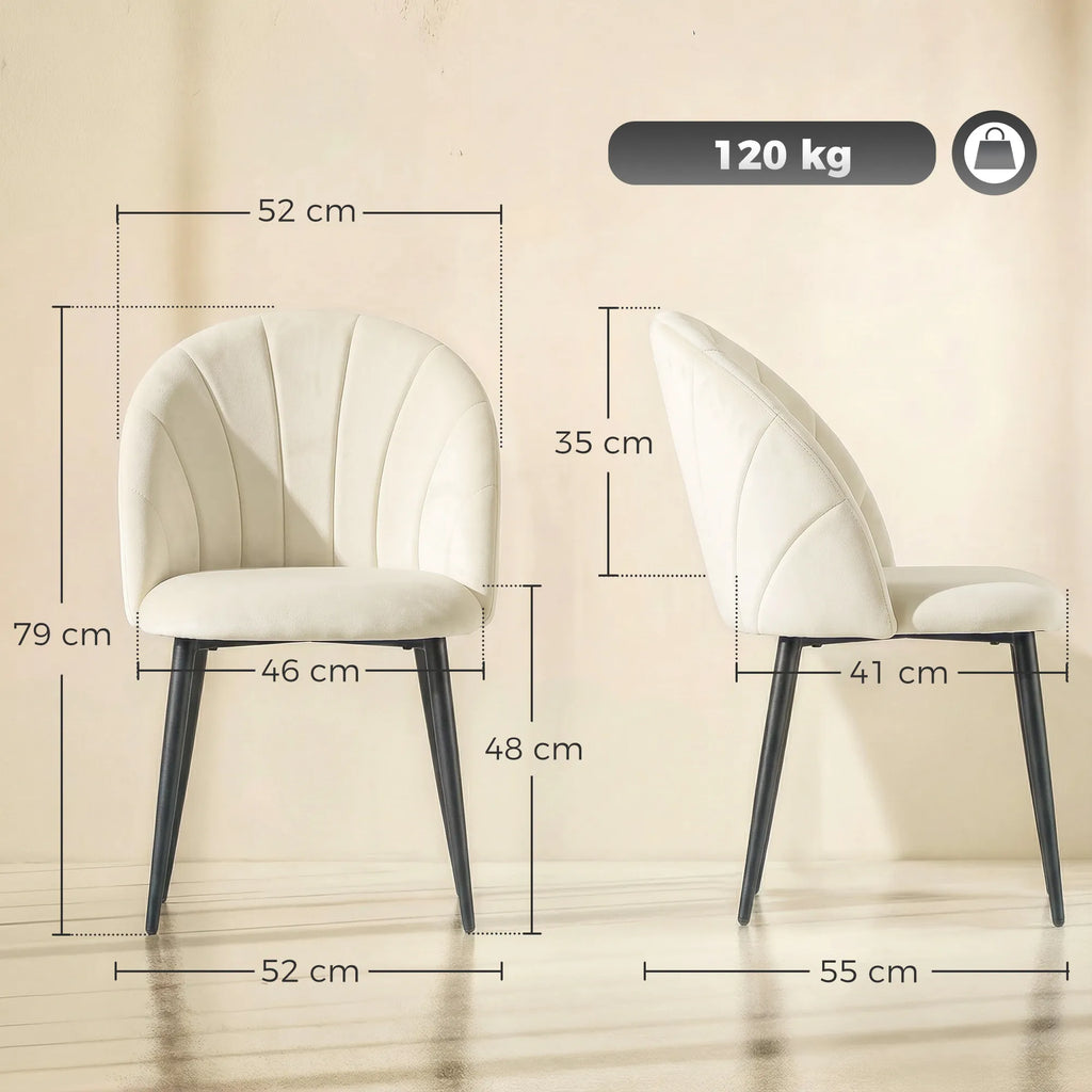 Schema su kėdės matmenimis iš priekio ir šono: 52 cm pločio, 79 cm aukščio