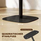 Valgomojo stalas kvadratinis 60 cm rudas
