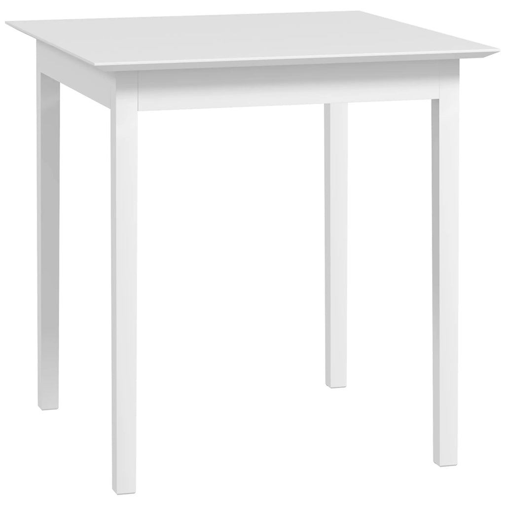 Valgomojo stalas kvadratinis, 75 × 75 × 76 cm, baltas
