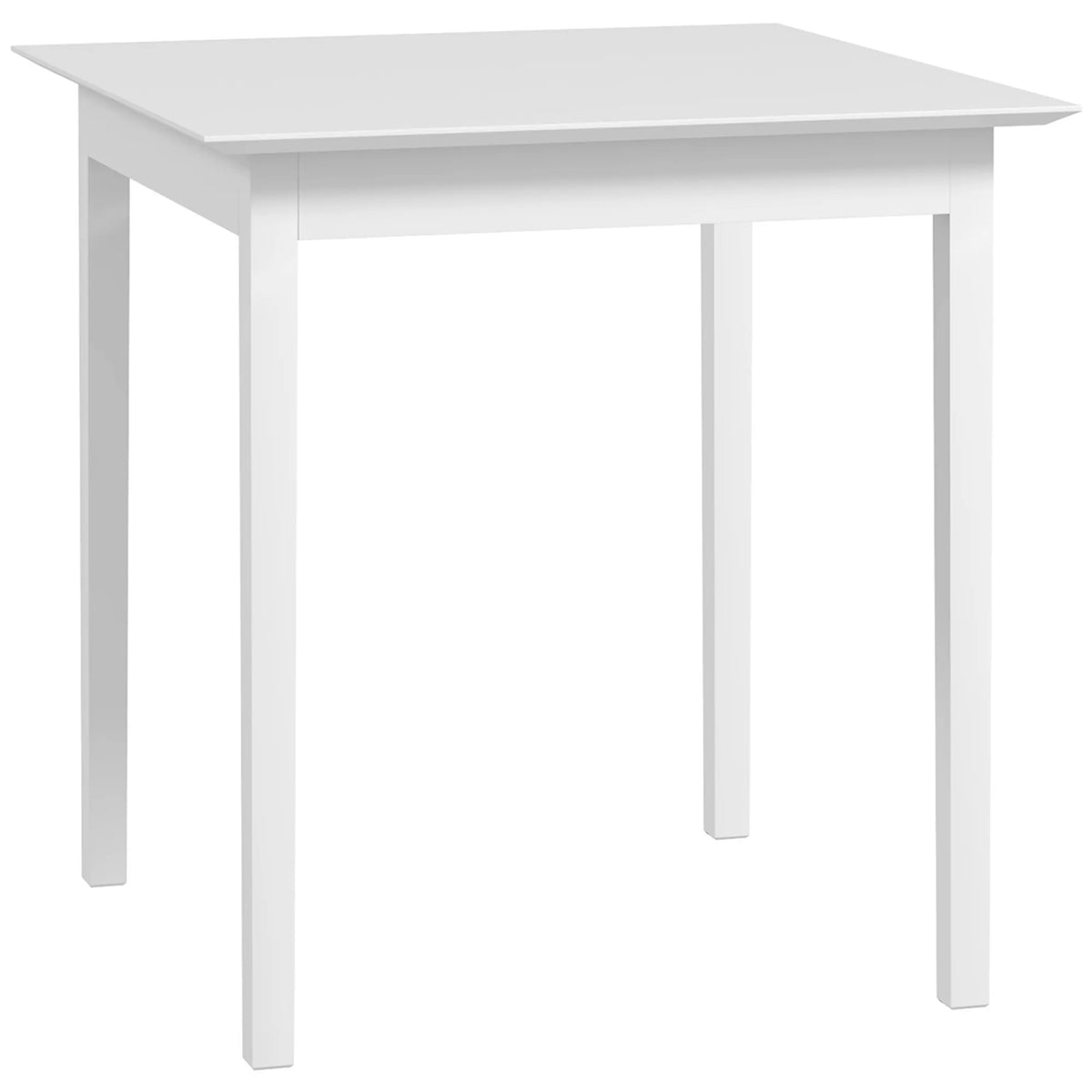 Valgomojo stalas kvadratinis, 75 × 75 × 76 cm, baltas