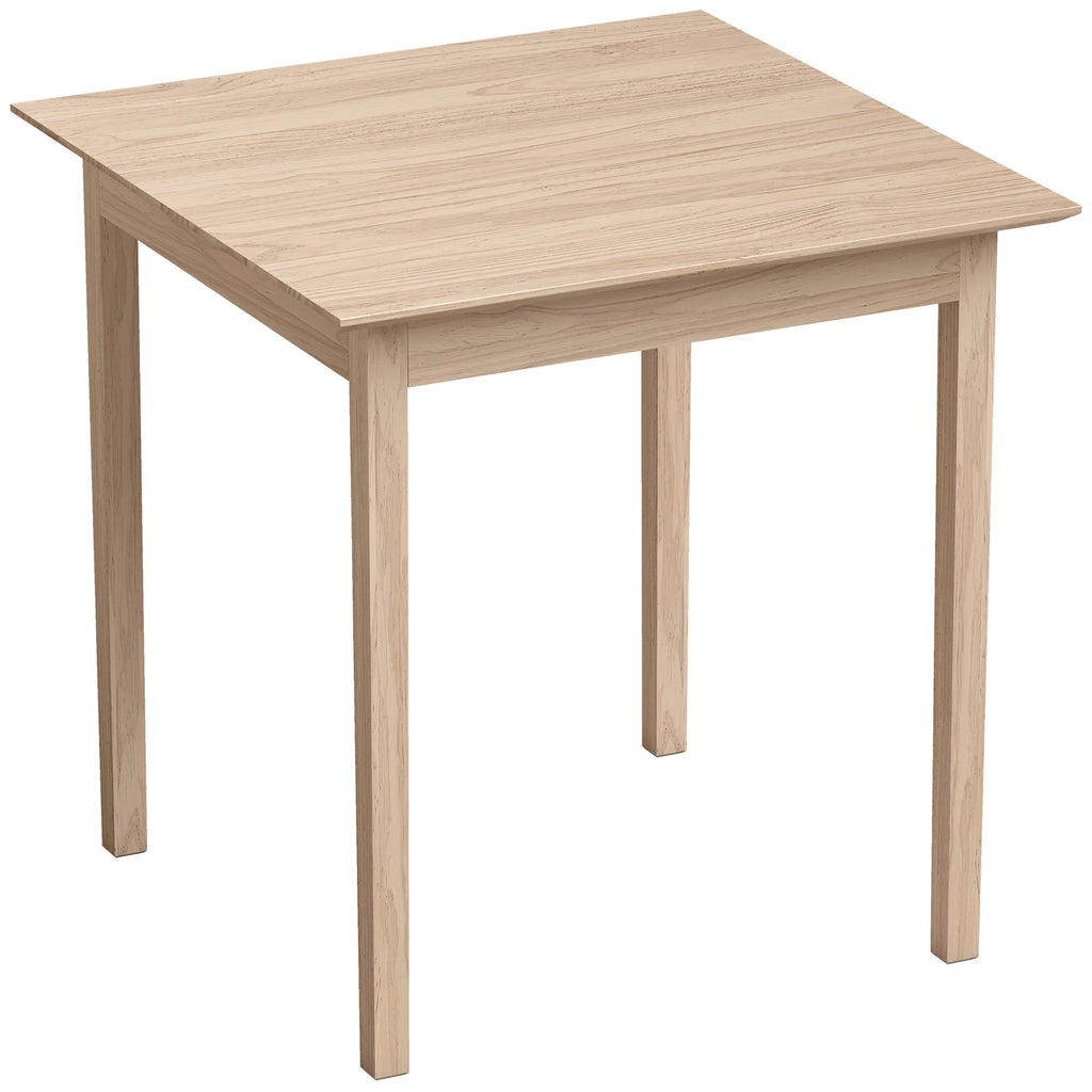 Valgomojo stalas kvadratinis, 75 x 75 x 76 cm, natūralios medienos spalvos