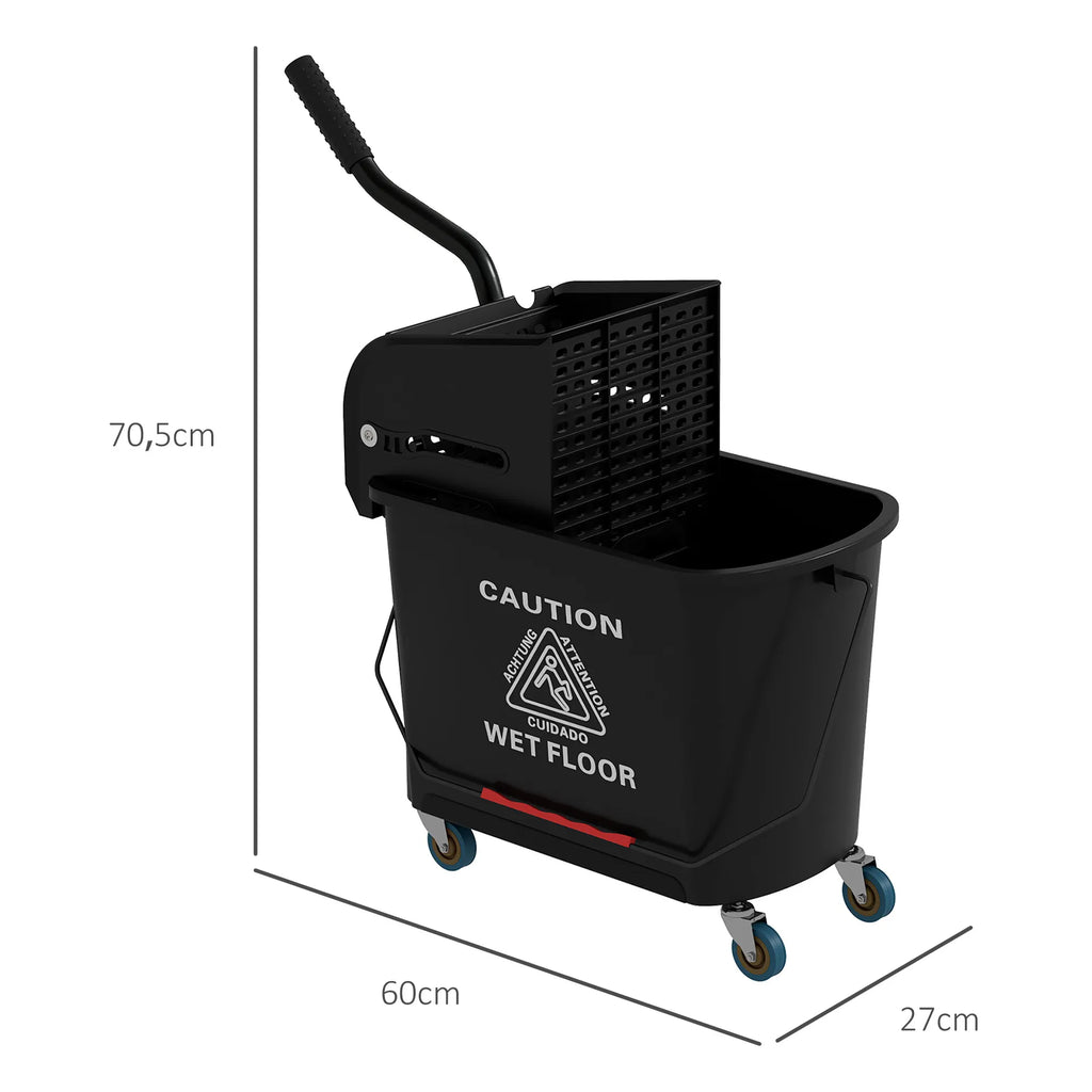 Valymo kibiras su gręžtuvu, 20 l, juodas