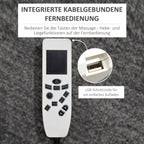 Masažinis fotelis su USB, iš dirbtinės odos, juodas