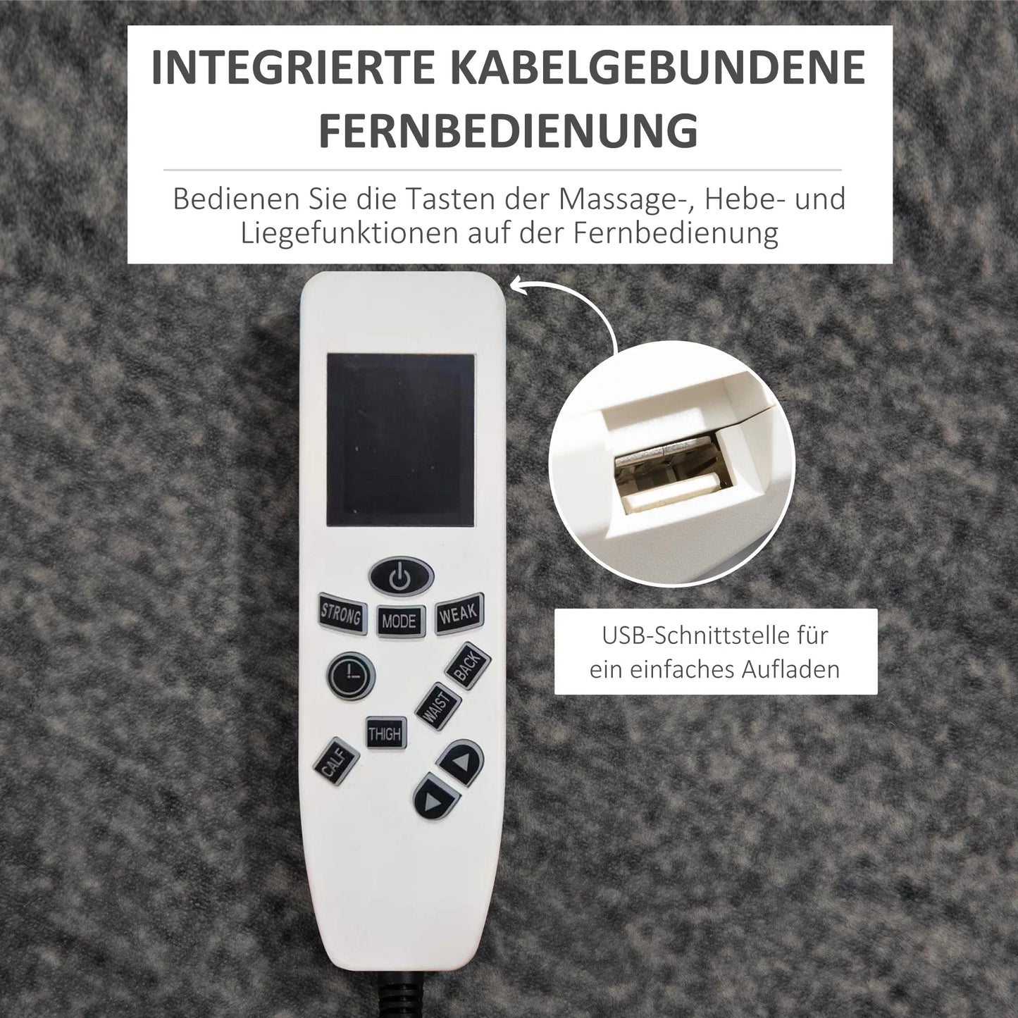 Relaksacinis krėslas su pagalbos atsikelti funkcija, USB, masažo funkcija, dirbtinė oda, iki 150 kg, 90x98x102 cm, juodas