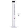 Bokštinis ventiliatorius, stovinis ventiliatorius su 3 ventiliacijos greičiais, nuotolinio valdymo pultas, 50 W ventiliatorius su 12 val. laikmačiu, LCD ekranas, 85° svyravimas, miegamajam, baltas